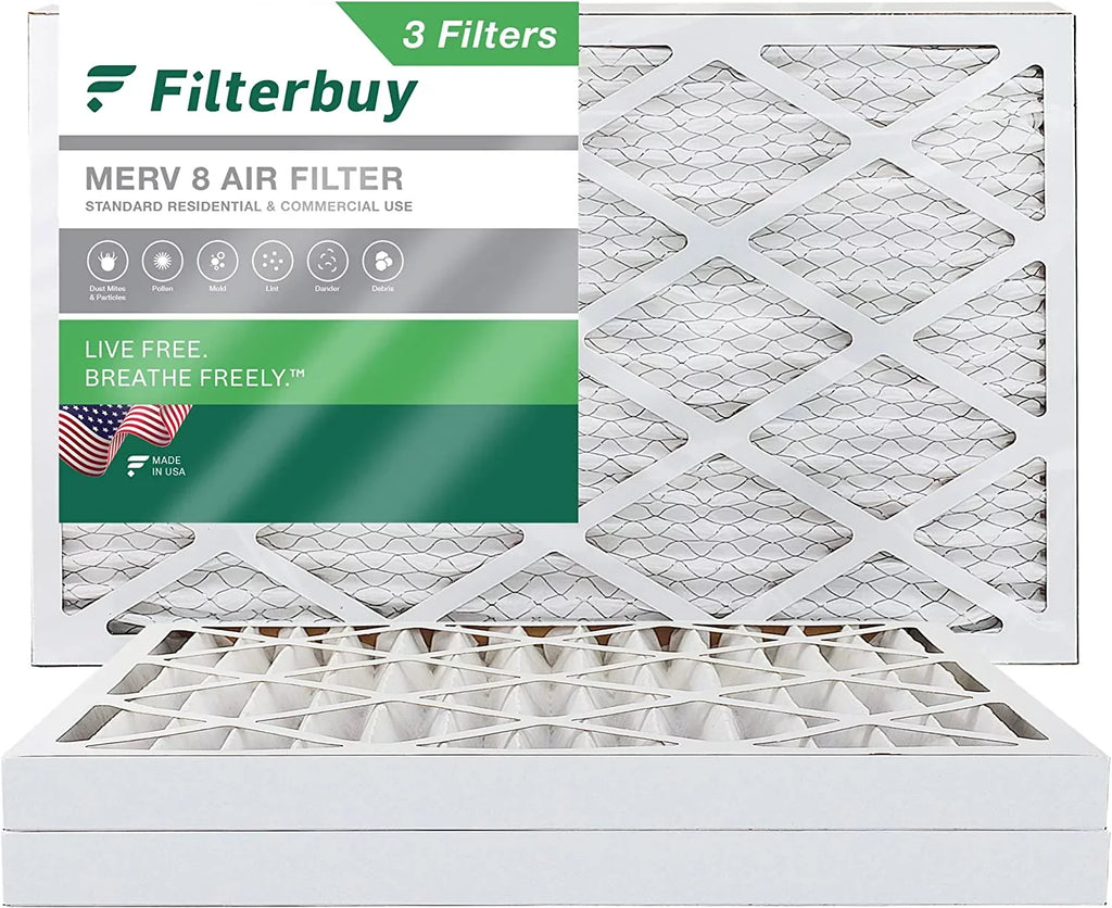 Filterbuy 20x32x2  8 Pleated   Furnace Air Filters (3-Pack)