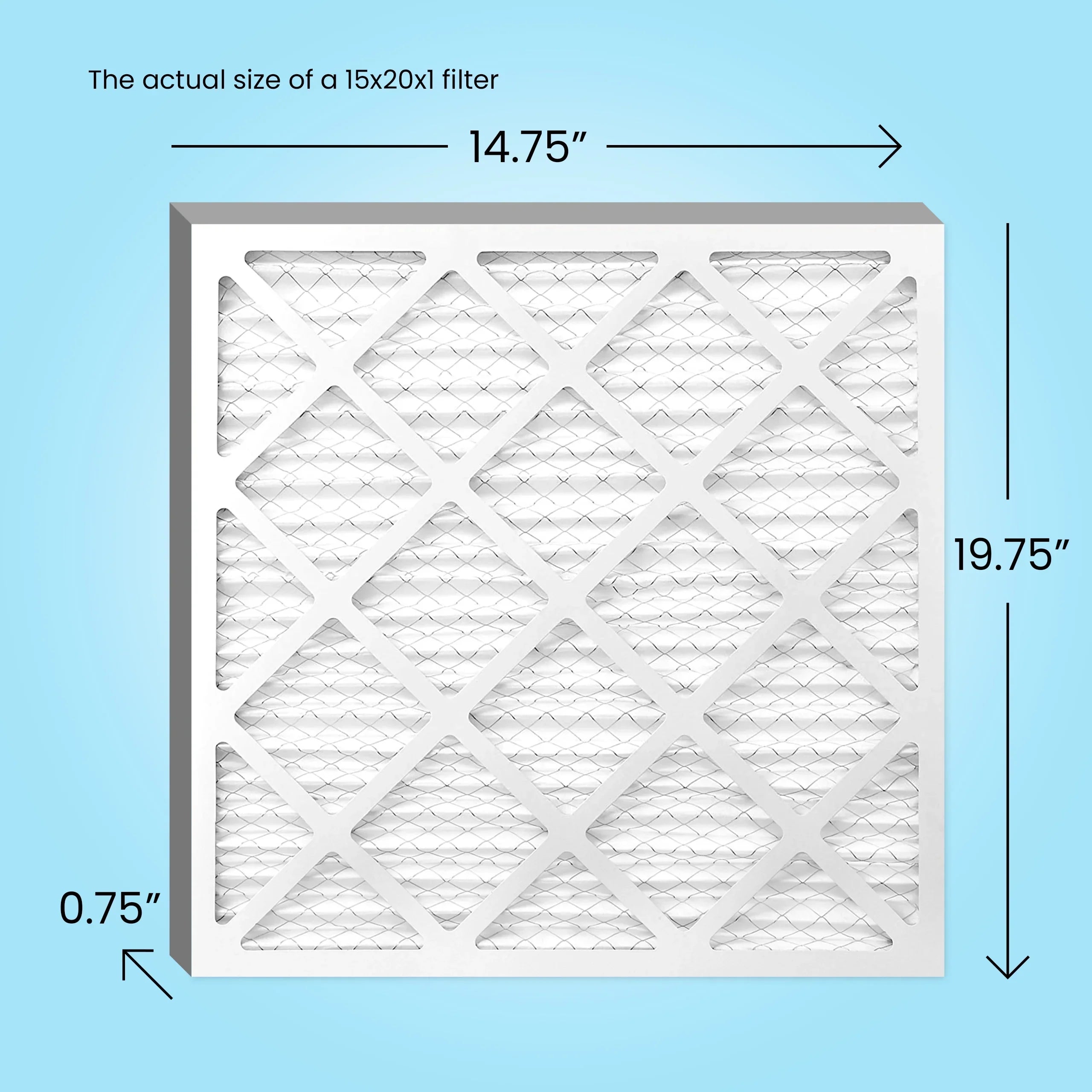 Mint Air, 15x20x1 Air Filter  8, Pleated   Furnace Filters (6 Pack)