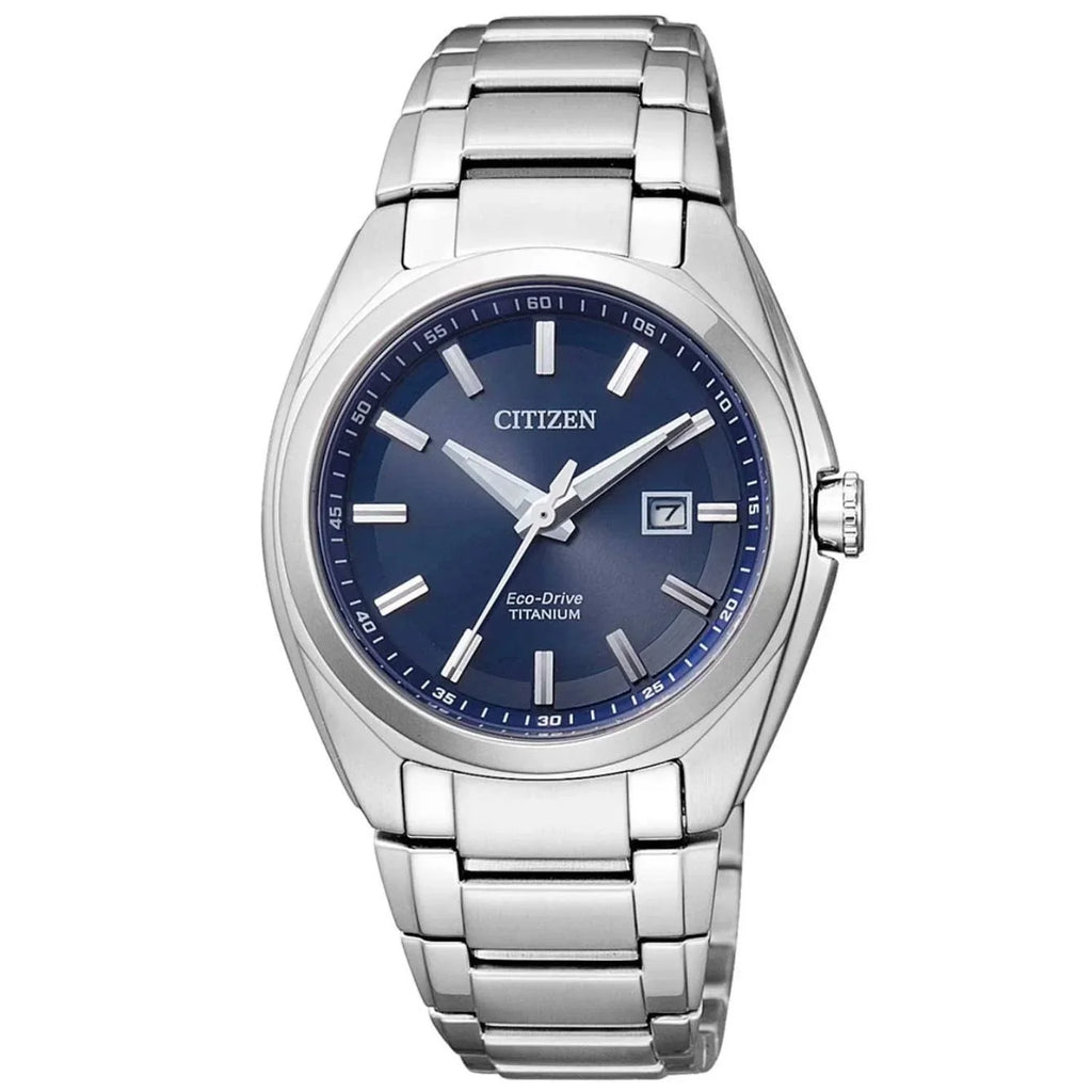 Citizen Women's Eco-Drive Titanium Blue Dial Watch - EW2210-53L
