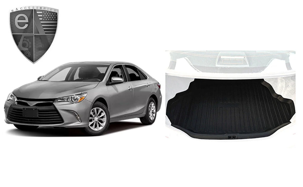Cargo Liner – Trunk Mat for Toyota Camry 2012-2017 – Weather-Resistant Trunk Mats for Cars with Raised Lip – Non-Slip Car Trunk Mat Rubber – Easy to Install – Laser Pre-Cut Design