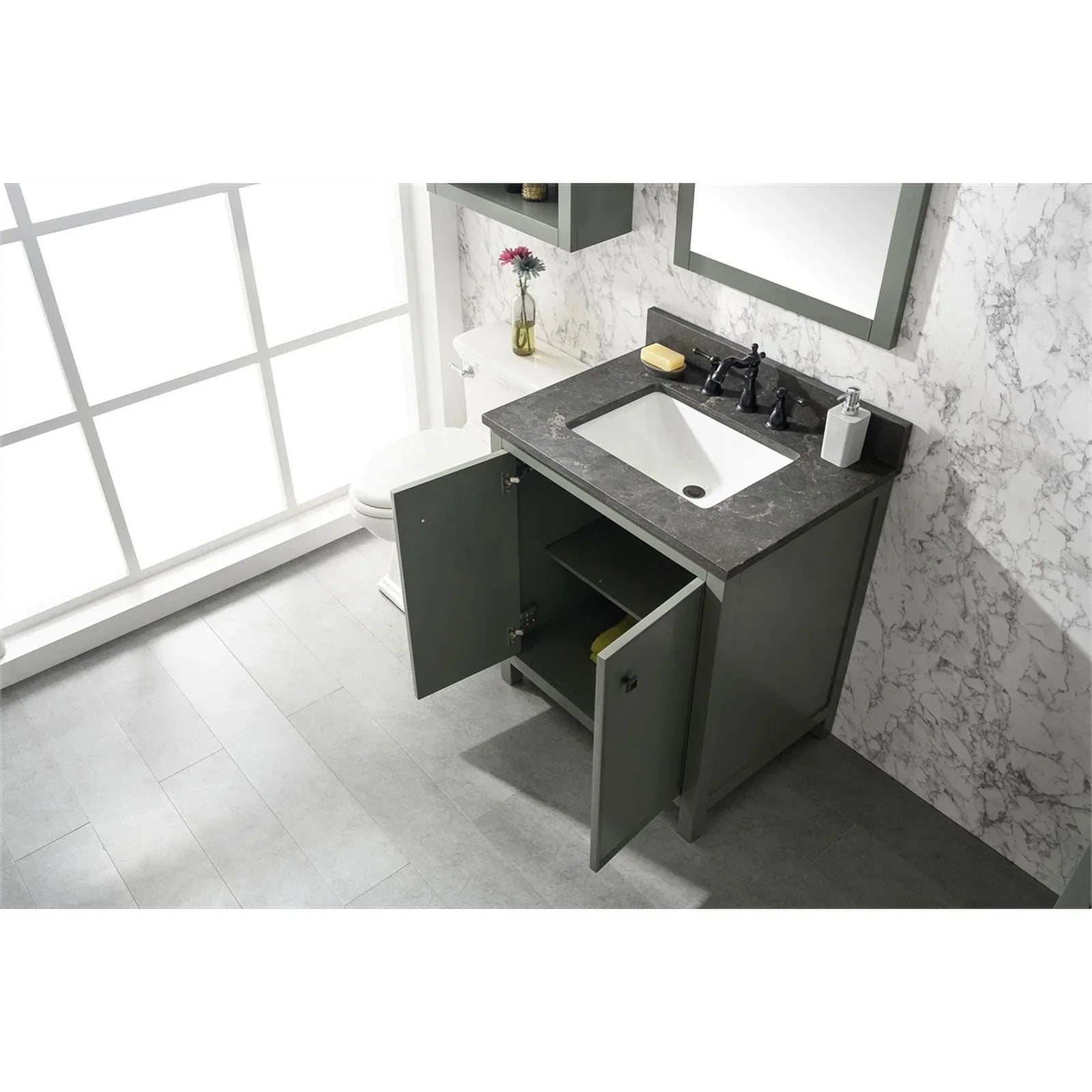 Legion Furniture 30" Contemporary /Veneer Wood Sink Vanity Cabinet - Green