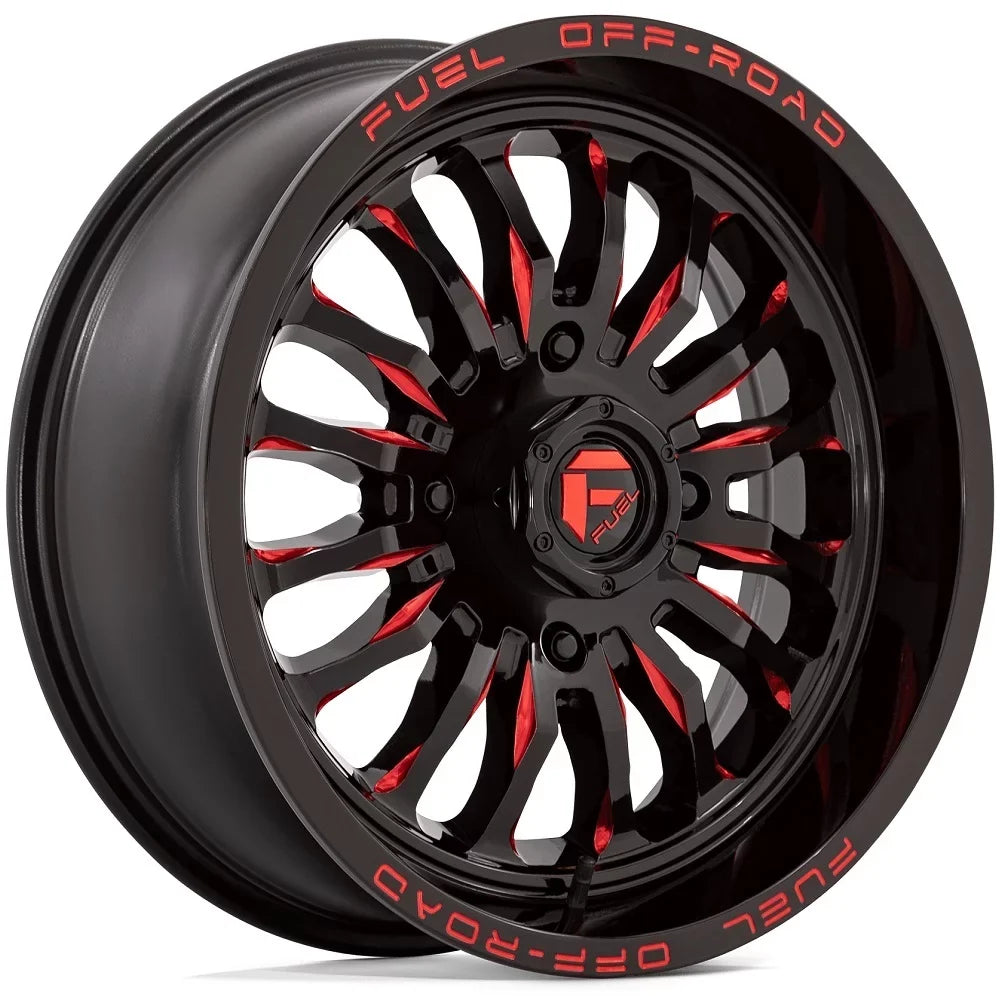 Fuel  18" Wheels Red 36" XCR350 Tires Polaris   1000 /   / Ranger  900/1000