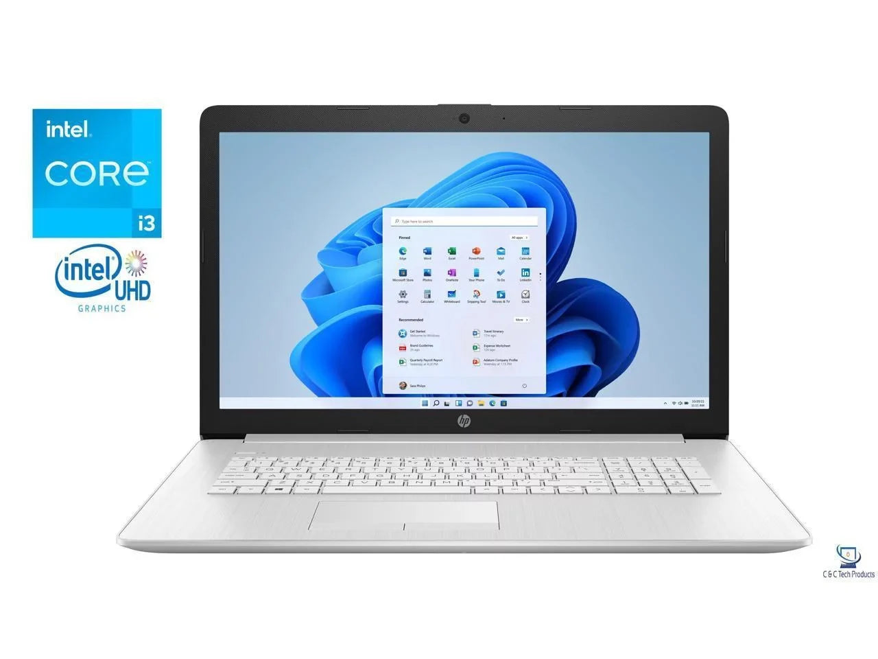 17.3" + 1600 x 900 Notebook,11th Gen Intel Core i3-1115G4 Processor,16GB DDR4 ,256GB ,Intel  Graphics,Wifi-, Bluetooth,,,Windows 11 Pro