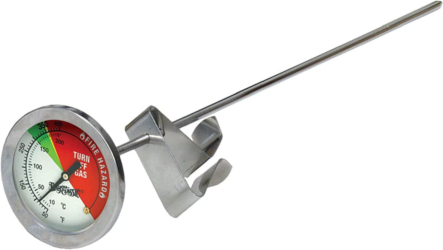 Bayou Classic B135 Sportsman's Choice Aluminum Fish Cooker Perfect To Fry Fish Shrimp Chicken Hushpuppies and Fries Includes 10-qt Aluminum Fry Pot and Basket 21-in Tall Cooker 5-in Fry Thermometer