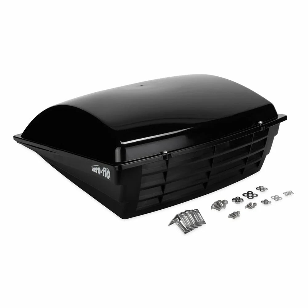 Camco Aero-Flo Roof Vent Cover, Mounts to Existing 14” x 14”  Roof Vents | Black Plastic (40711)