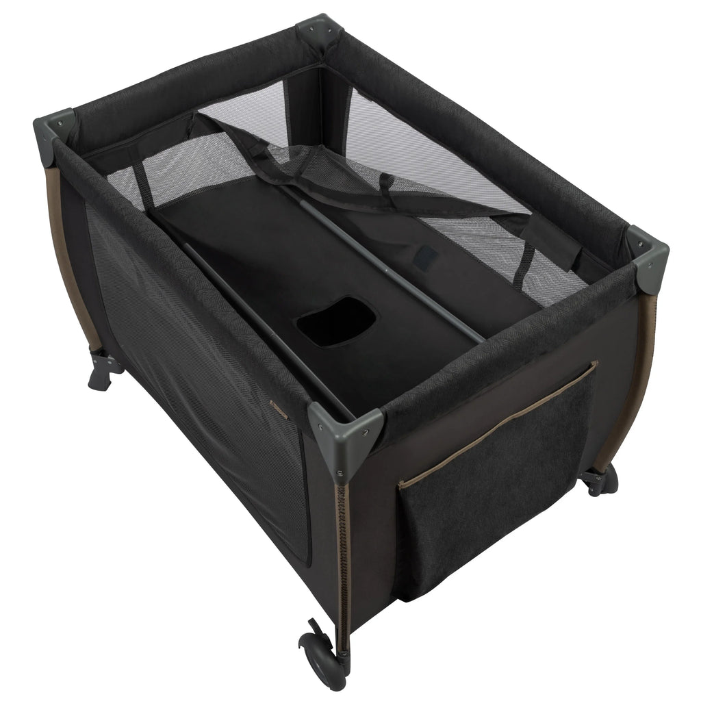 Monbebe Play Yard with Full Size Rocking Bassinet, Castle Point