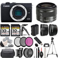 Canon  M200 Mirrorless Camera (Black) +15-45mm f/3.5-6.3   Lens (Graphite) +3  Filter +64GB