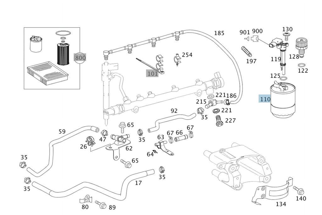 New Genuine Mercedes-Benz Sprinter Fuel Filter 6420920101