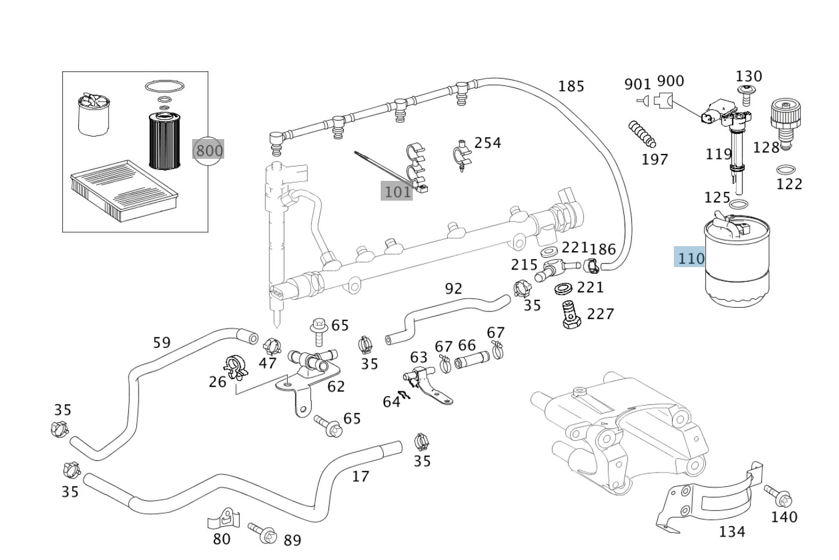 New Genuine Mercedes-Benz Sprinter Fuel Filter 6420920101