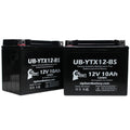 2-Pack UpStart Battery Replacement 2001 Suzuki -R1000 1000  Factory Activated, Maintenance Free, Motorcycle Battery - 12V, 10Ah, -YTX12-