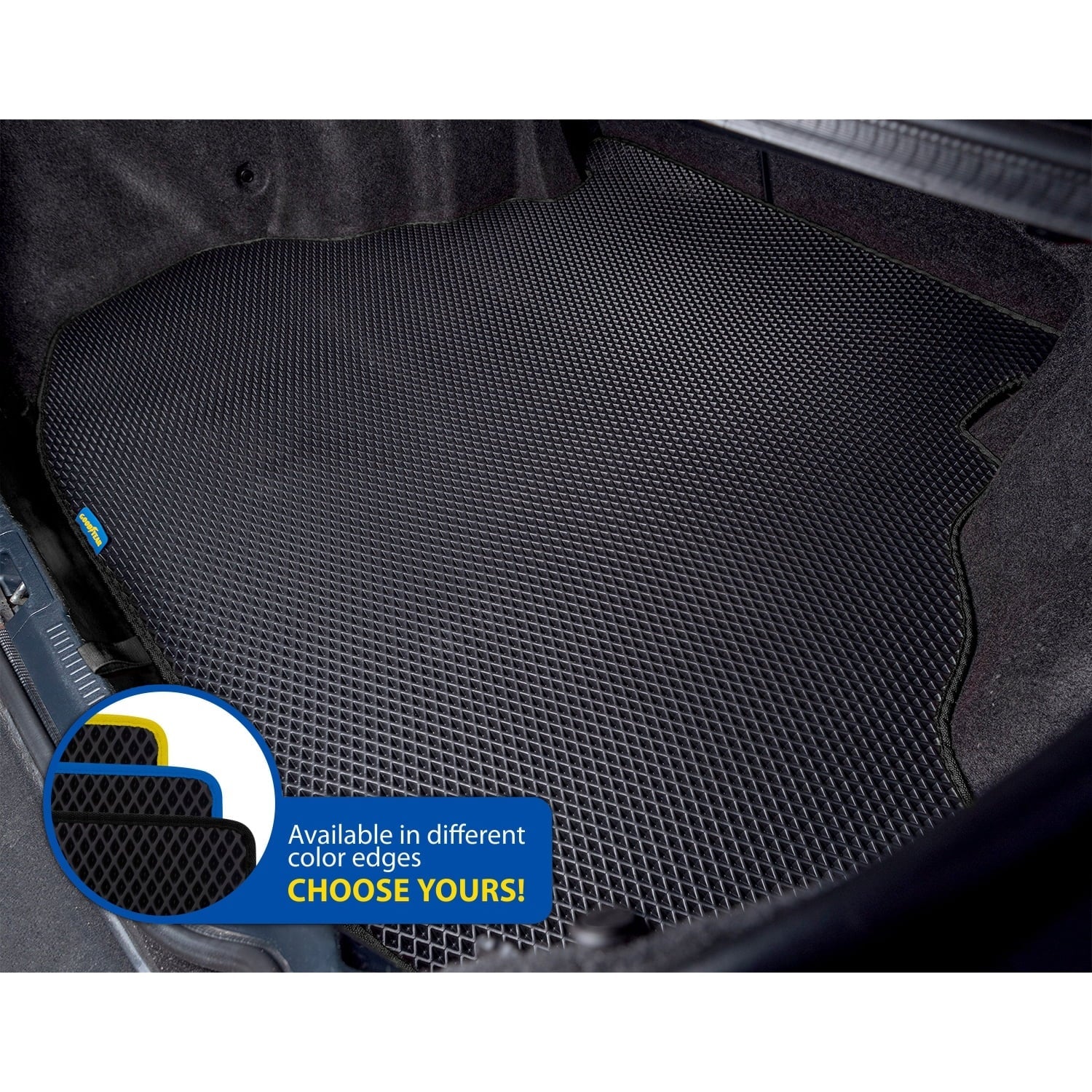Goodyear Custom Fit Cargo Mat Liner for Toyota Camry 2015-2017 - Heavy Duty Trunk Liner, Dimond Shape, Luggage with Waterproof, Liquid & Dirt Trapping Technology - Anti-Slip Cargo Liner - GY004538