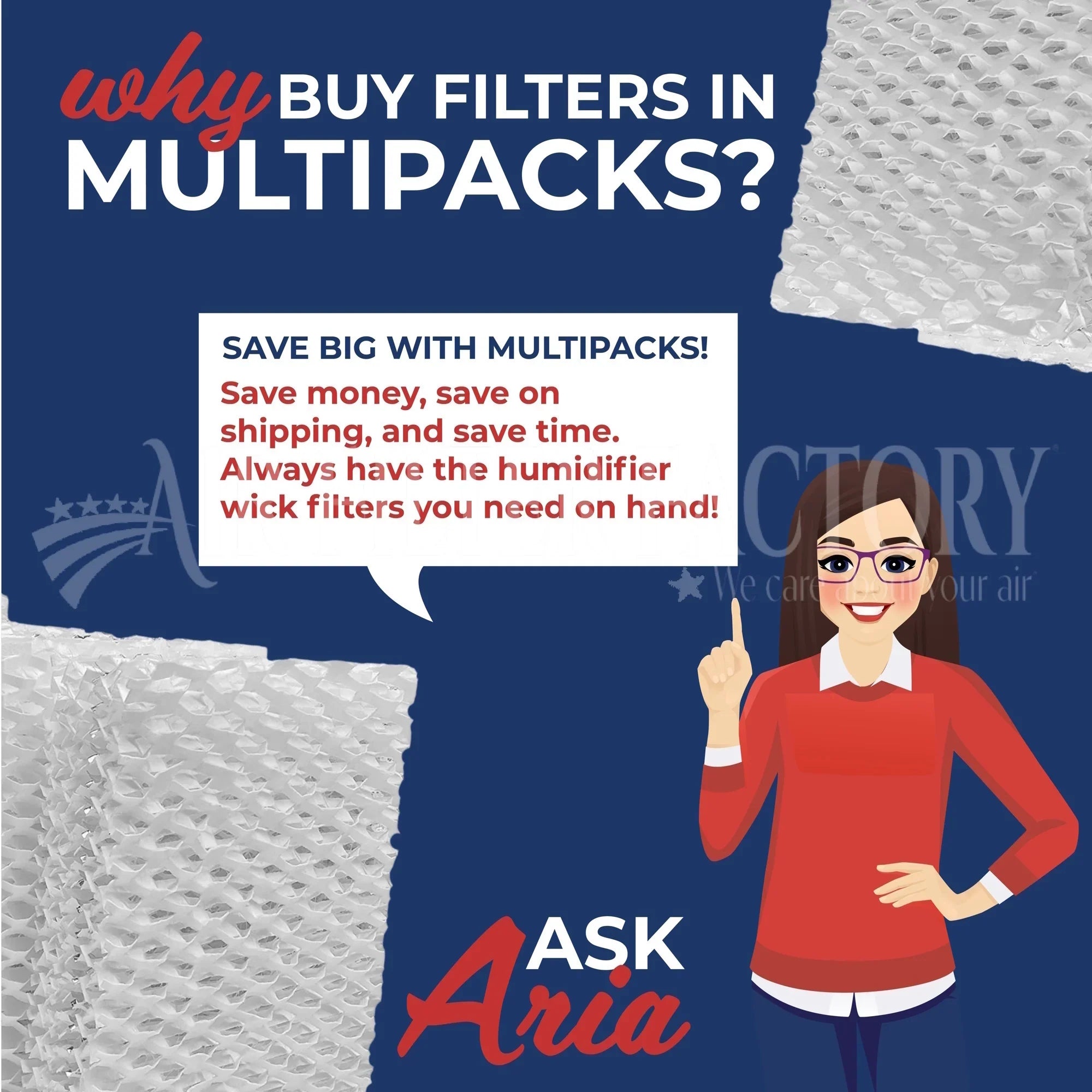 3-Pack Compatible for Bionaire BWF1500- Humidifier Filter by Air Filter Factory