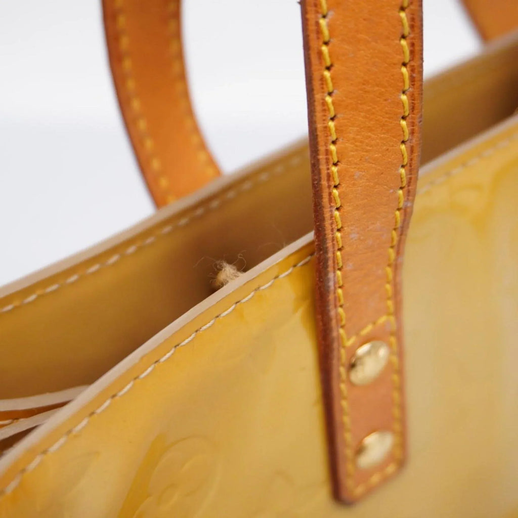 Pre-Owned Louis Vuitton Handbag Vernis Reed  M91144 Beige Women's (Good)
