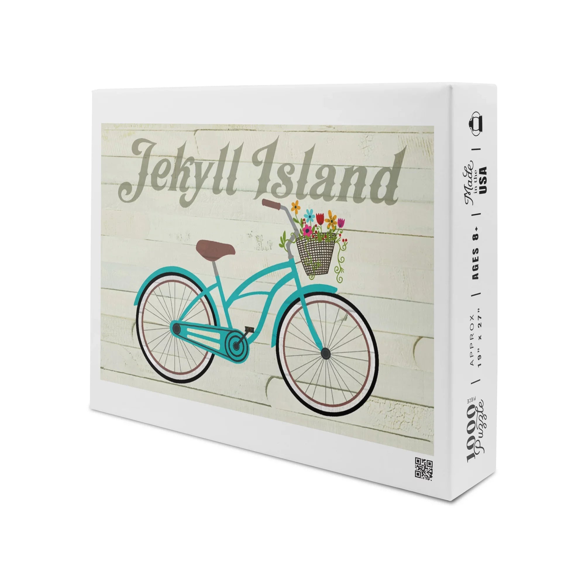 Jekyll Island, Georgia, Beach Cruiser and Basket (1000 Piece Puzzle, Size 19x27, Challenging Jigsaw Puzzle for Adults and Family, Made in )