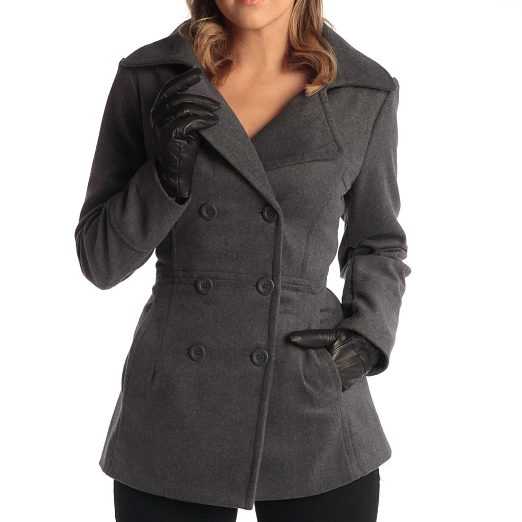 Alpine Swiss Emma Womens Peacoat Jacket Wool Blazer Double Breasted Overcoat New