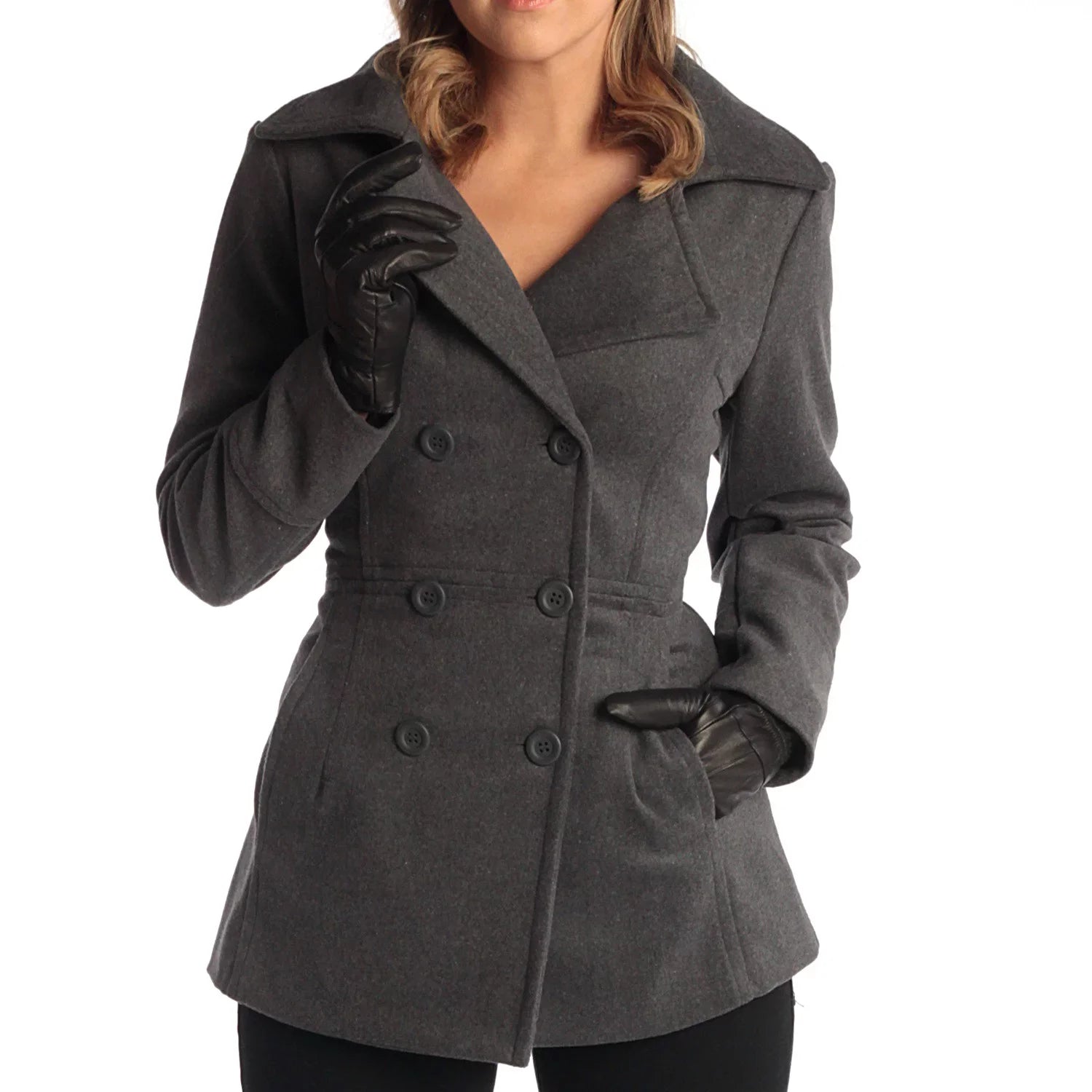 Alpine Swiss Emma Womens Peacoat Jacket Wool Blazer Double Breasted Overcoat New