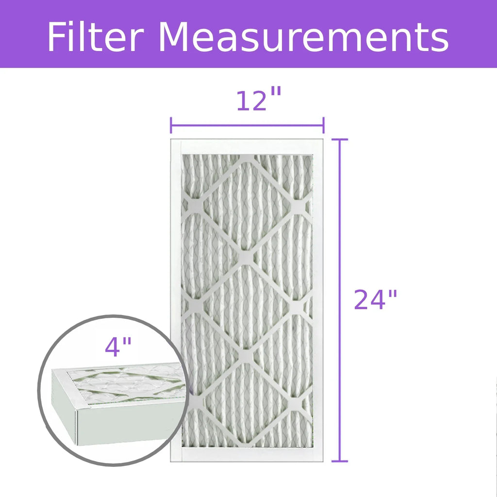 12x24x4, Purolator DMK80 Extended Surface Pleated Air Filter, Mechanical  8, (3 Pack)