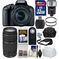 Canon  Rebel T7i/800D  Camera with 18-135mm Lens with 75-300mm Lens   32GB Card   Case   Flash   Filters   Remote Kit