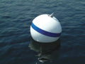 Taylor Sur-Moor T3C Mooring Buoy, White with Blue Reflective Striping