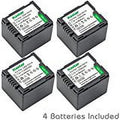 Kastar CGA_DU14 Battery (4_Pack) replace Panasonic CGA_DU06, CGA_DU07, CGA_DU14, CGA_DU21, VW_VBD070 VBD140 VBD210 work with Pan