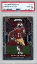 Graded 2020 Panini Prizm Brandon Aiyuk #301 Rookie  Football Card  10 Gem Mint
