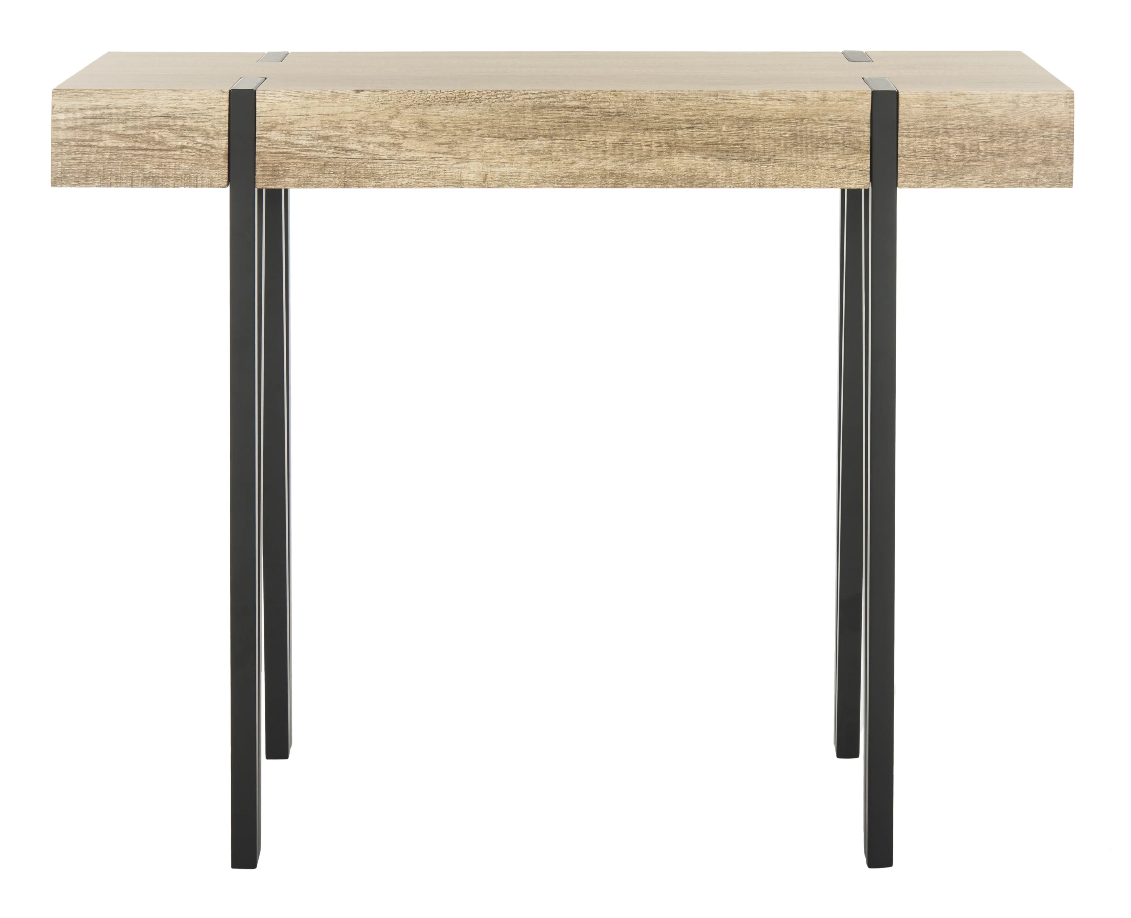 Alyssa Rectangular Mid-Century Wood Top Console Table, Brown