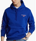 Polo Ralph Lauren Men's Blue/White Sport Fleece Hoodie, 4LT