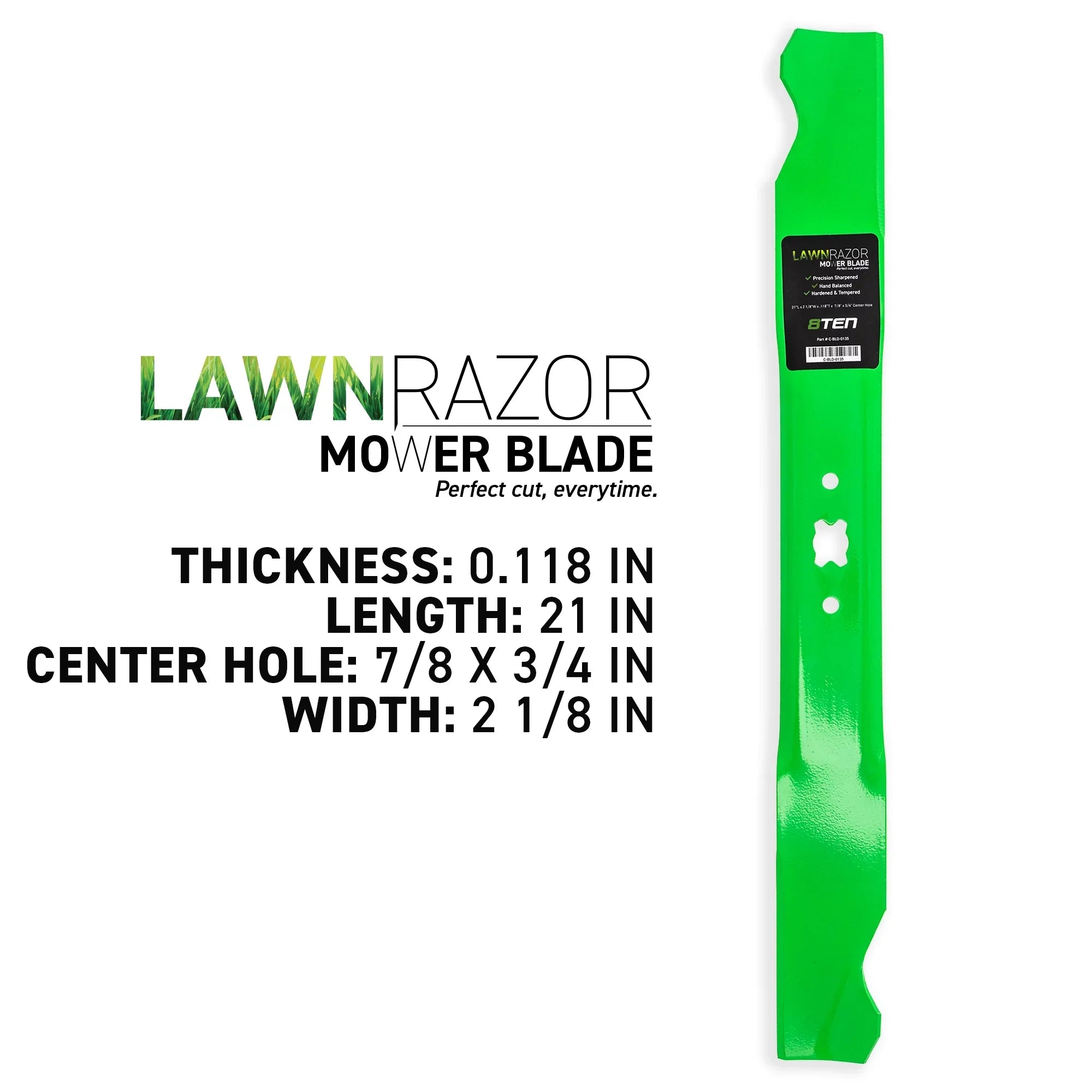 LawnRAZOR High Lift Blade 21 inch for  Cub Cadet 942-0641 810-CBL2357D