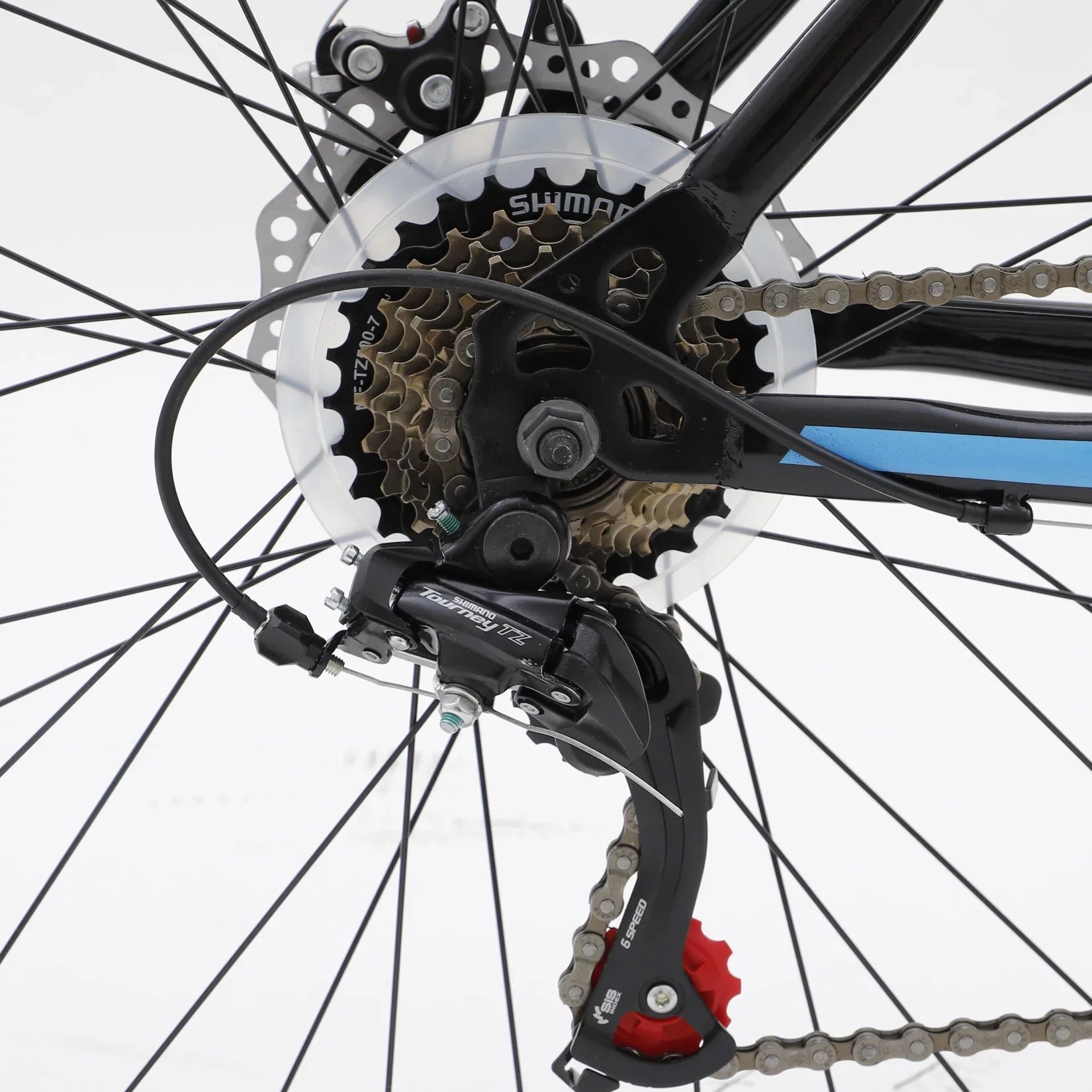 Mens 26 inch Wheels Mountain Bike for Teen, 21 Speed Road Bike, Black&Blue