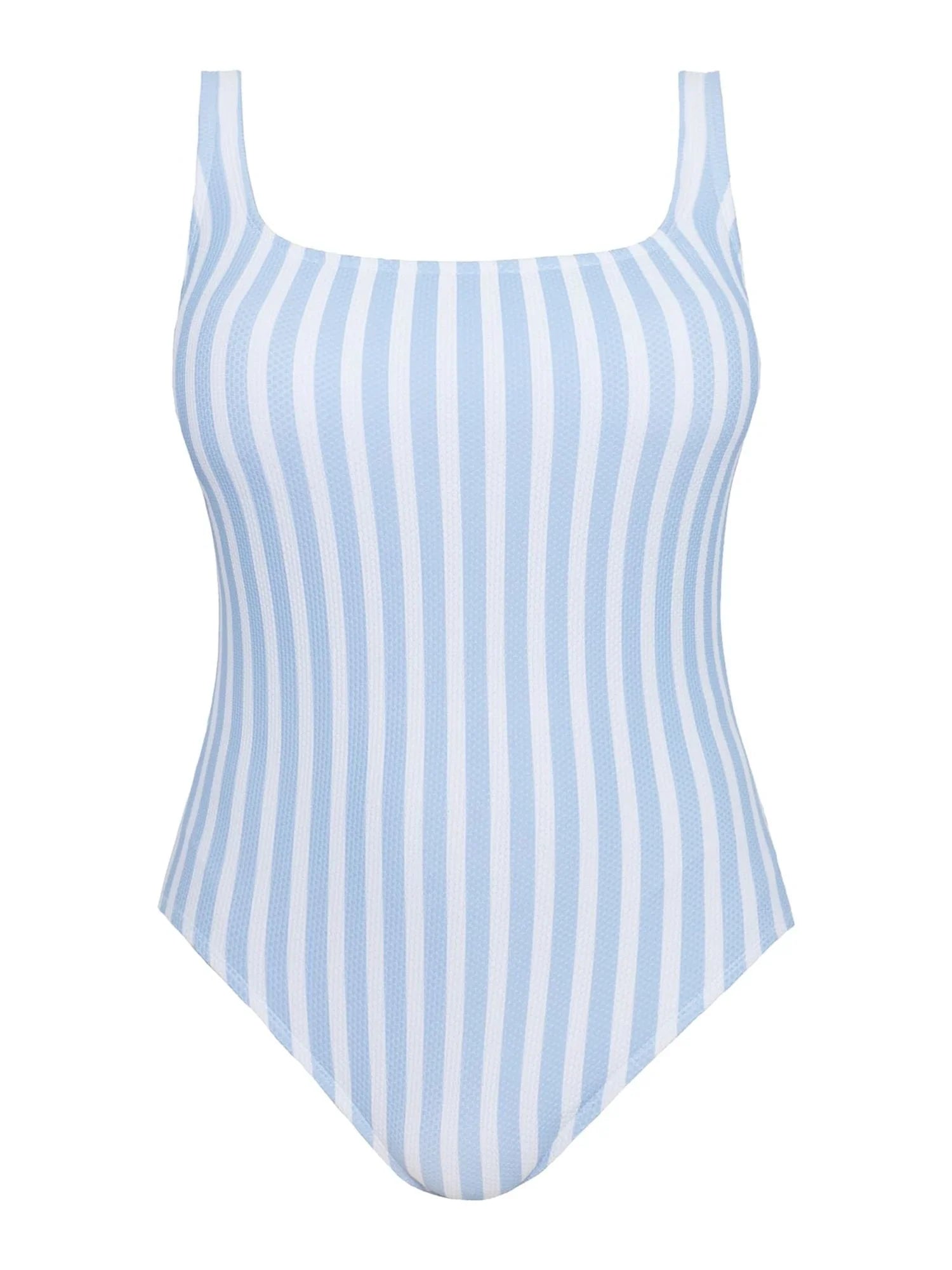 Time and Tru Women's Pique Square Neck One Piece Swimsuit, Sizes -3X