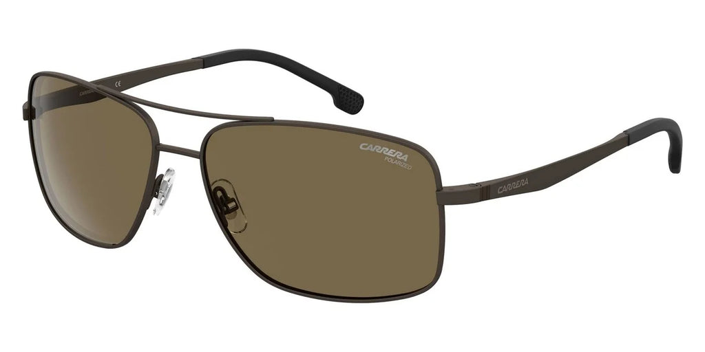 Carrera Polarized Bronze Rectangular Men's Sunglasses  8040/S 009Q/ 60