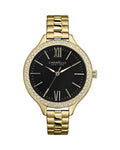 Caravelle New York Gold-Tone Glitz Ladies Watch 44L126