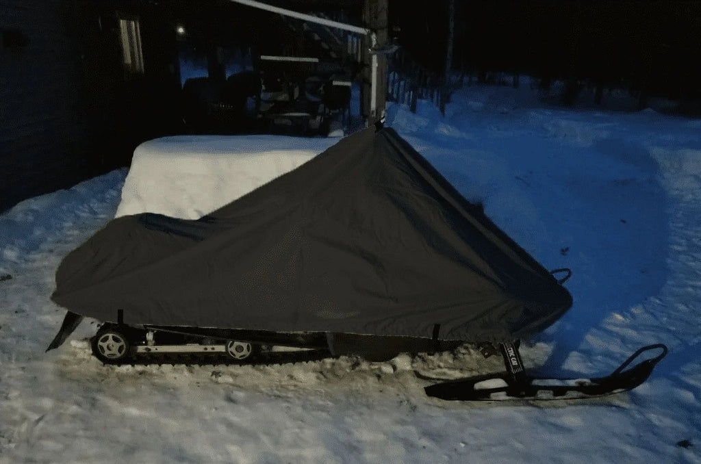 200 Denier Storage Snowmobile Cover Compatible for the 2007-2009 Arctic Cat Model M1000   153 Snowmachine Sled. All Black.