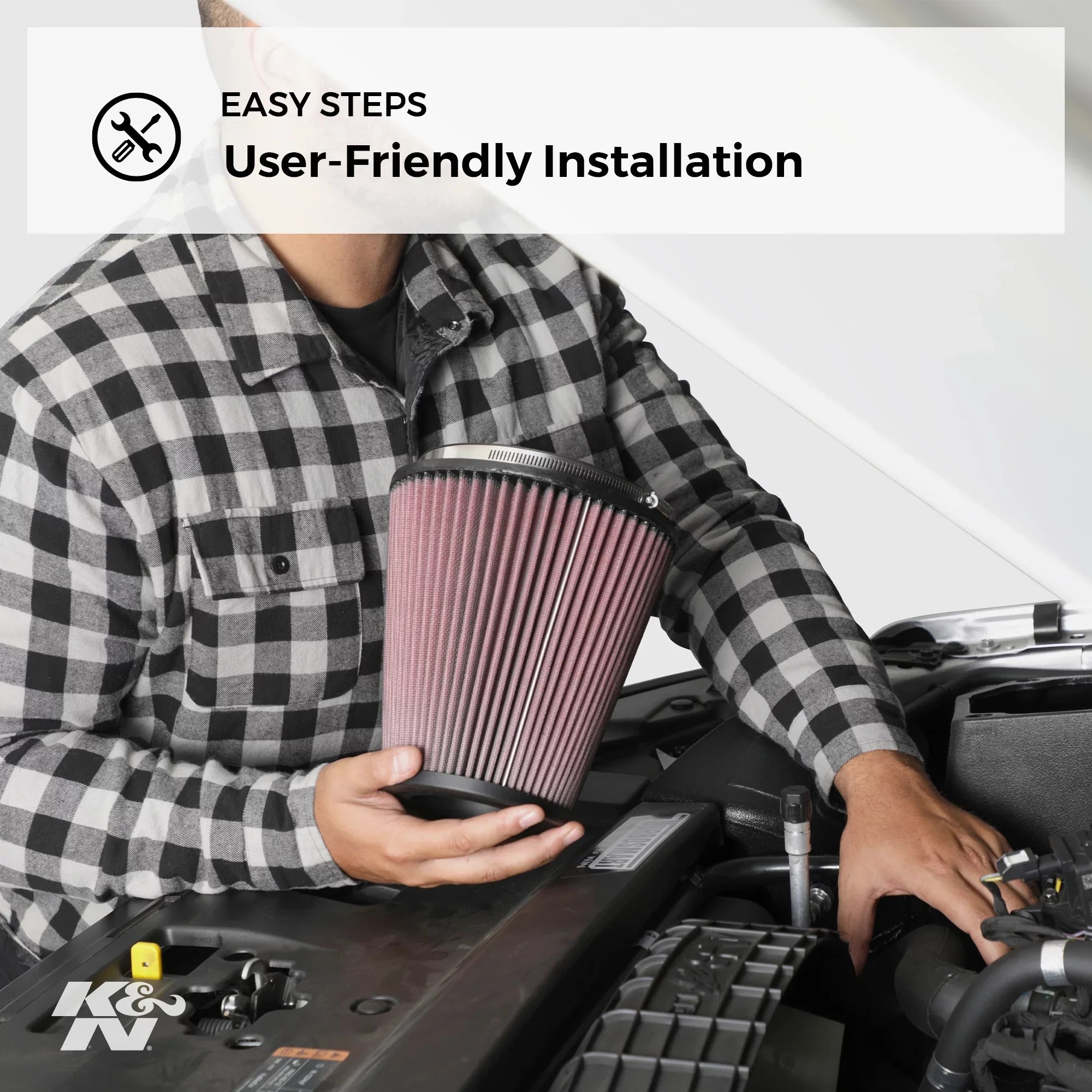 K&N Engine Air Filter: High Performance, Premium, Washable, Industrial Replacement Filter, Heavy Duty: E-3450