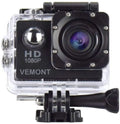 Action Camera, 1080P 12MP Sports Camera Full  2.0 Inch Action Cam 30m/98ft Underwater Waterproof Snorkel surf Camera with Wide-Angle Lens and Mounting Accessories Kit Black