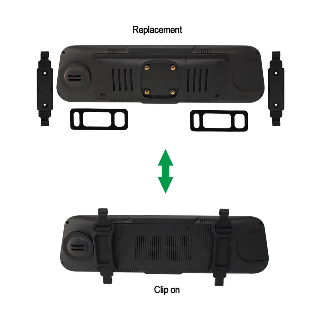 Vision VTM96M, - 9.6-In. Black,  Full-Screen Rearview Mirror Monitor with Dual Mounting Options, VTM96M