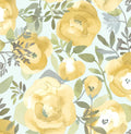 NuWallpaper Peachy Keen Yellow Vinyl Peel And Stick Wallpaper, 216-in by 20.5-in, 30.75 sq. ft.