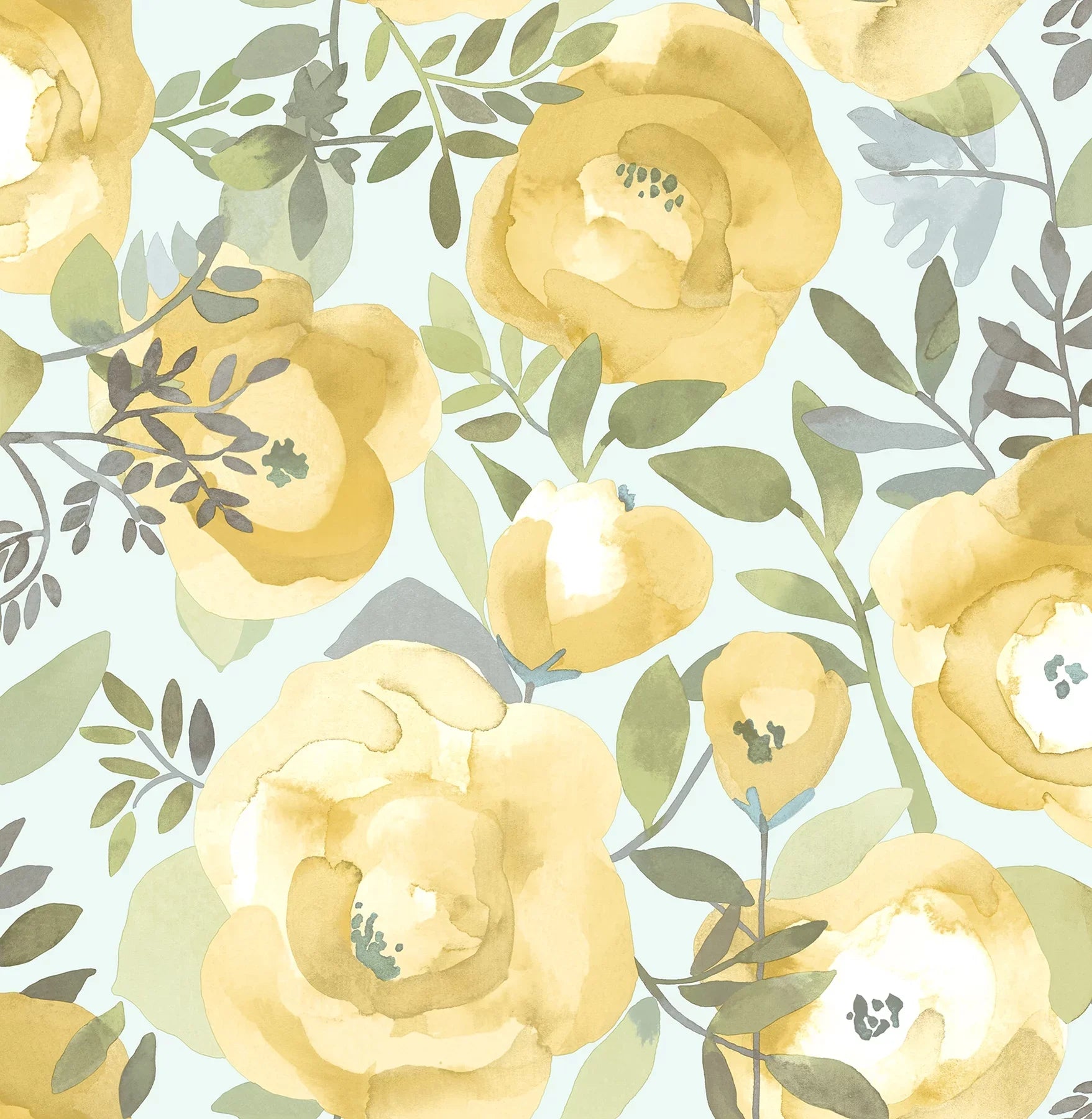NuWallpaper Peachy Keen Yellow Vinyl Peel And Stick Wallpaper, 216-in by 20.5-in, 30.75 sq. ft.