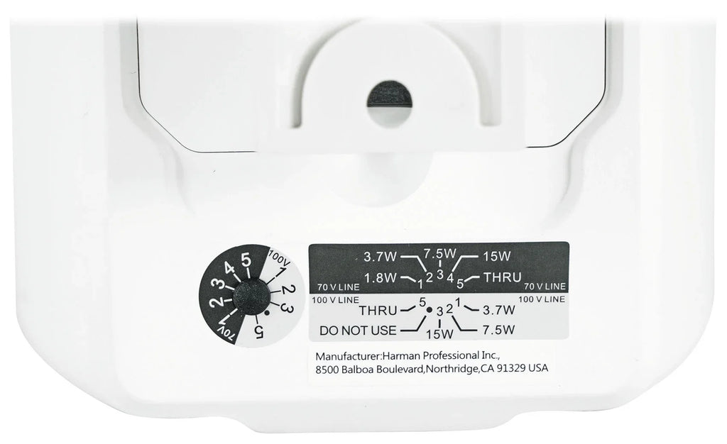 (10)  Control 23-1 White 3" Indoor/Outdoor 70v Commercial Wall Speakers + Amp