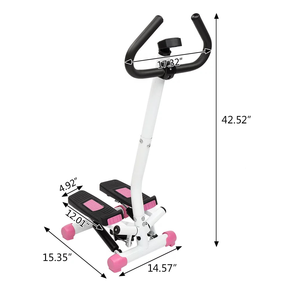 SalonMore Twist Stepper Exercise Equipment, with Handlebar and  Monitor, for Losing Weight
