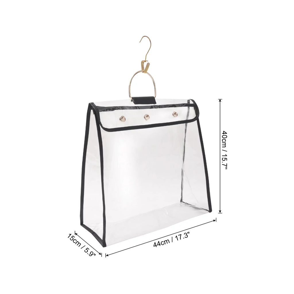 Uxcell Handbag Dust Bags, Large Size  Clear Dustproof Purse Storage Organizer, Black