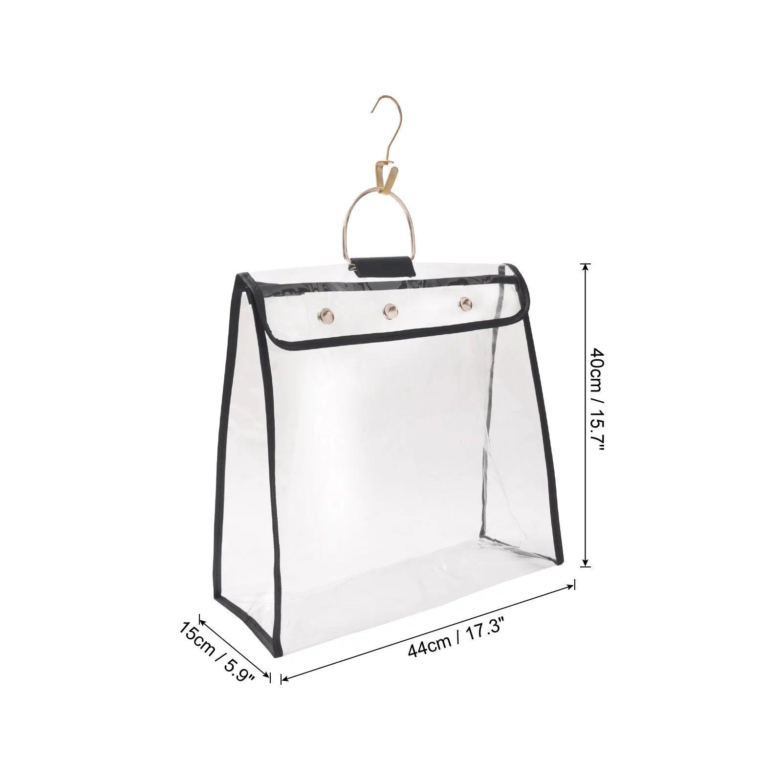 Uxcell Handbag Dust Bags, Large Size  Clear Dustproof Purse Storage Organizer, Black
