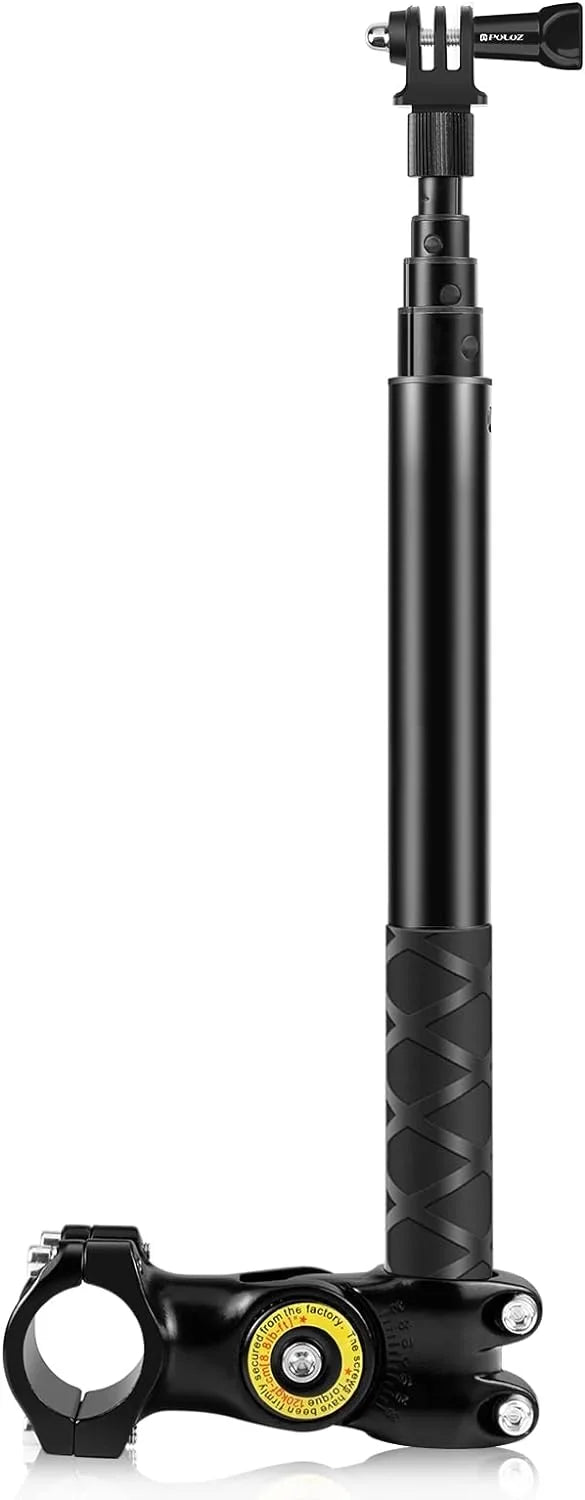 Stable Aluminum Motorcycle Bicycle Camera Mount with Monopod Stand Shock-Proof Panora Capture for Insta 360