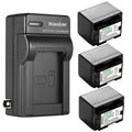Kastar 3-Pack -727 BP727 Battery and  Wall Charger Compatible with Canon   R500 HFR500,   R600 HFR600,   R700 HFR700,   R800 HFR800,   M36 HFM36 Cameras