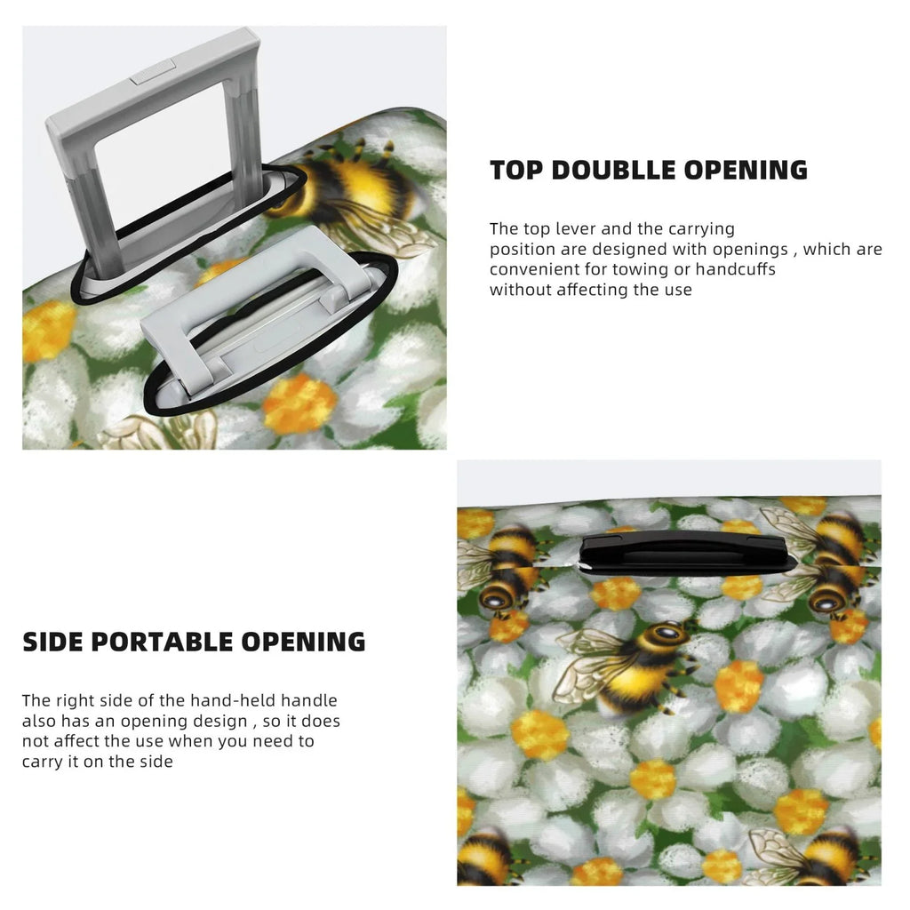 Kll Bees And Flower Luggage Cover Suitcase Cover Suitcase Protector-