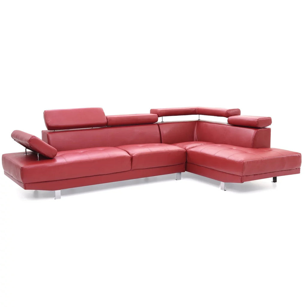 Homestock Antique Ambiance G456- Sectional ( 2 Boxes) , Red