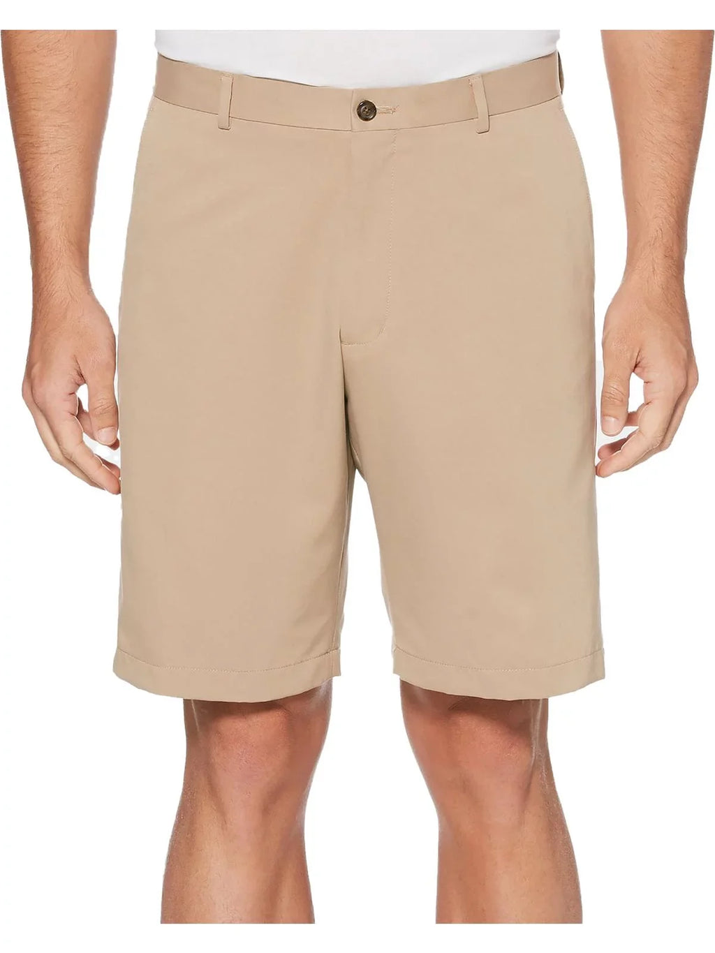 Perry Ellis Portfolio Mens Chino 9" Inseam Khaki Shorts