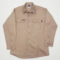 Lapco  8.7 Cal 7 oz. Flame Resistant 100% Cotton Twill Men's  Uniform Shirt, Khaki, Size Regular, 5X-Large (1 Unit)