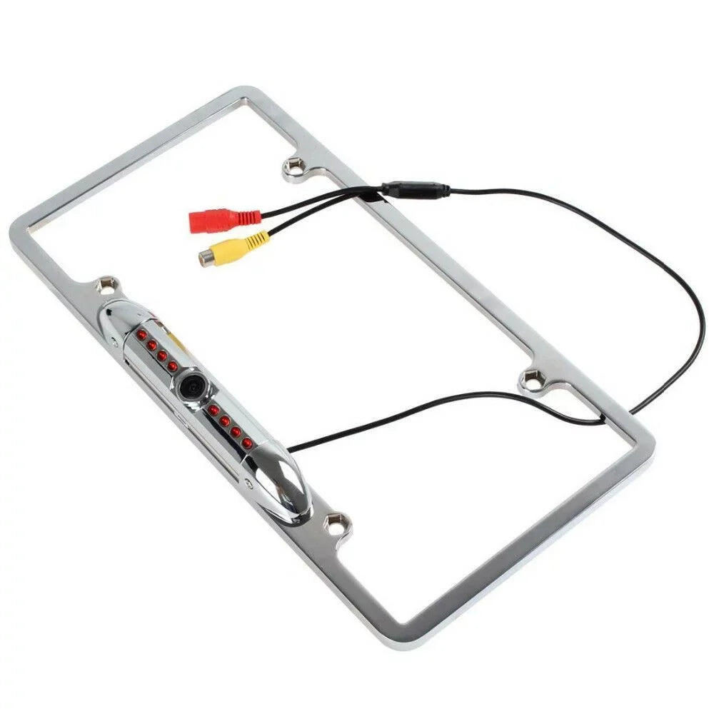 Car 170 License Plate Frame Rearview Reverse Backup Camera Kit Night Vision