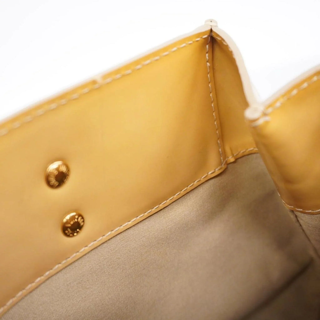 Pre-Owned Louis Vuitton Handbag Vernis Reed  M91144 Beige Women's (Good)